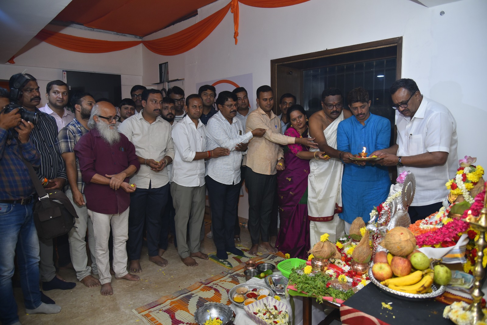 Pooja, Havan at Lok Sabha Election Media Centre